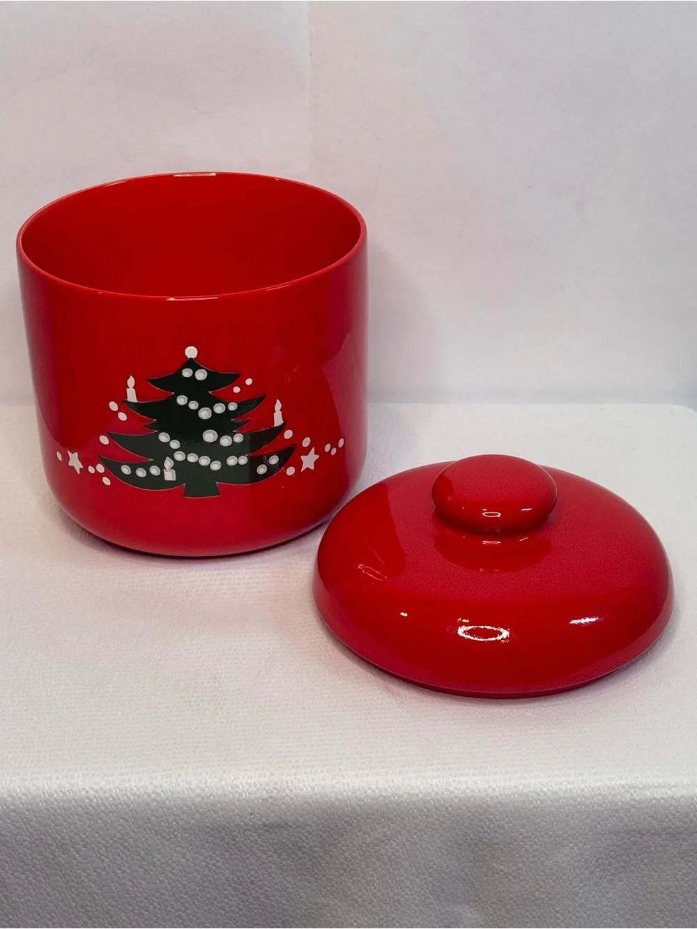 🎄Waechtersbach Ceramic Cookie Jar with Christmas Tree Design🎄